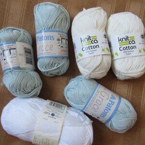 6 BALLS Patons & Knit COTTON YARN,